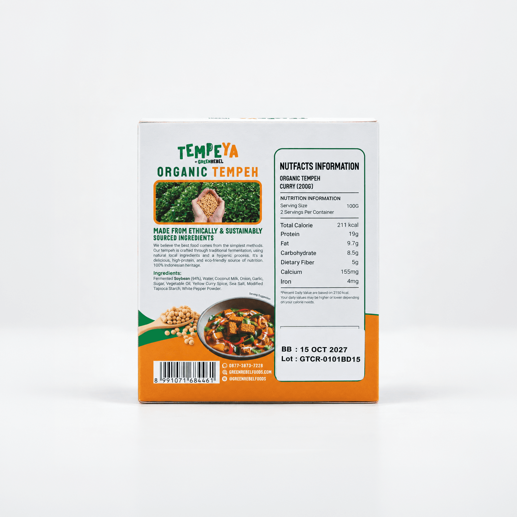 Tempe Blocks, Curry, back of pack